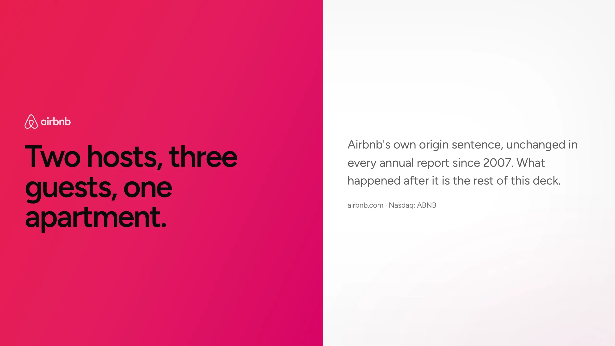 Cover slide of the Airbnb deck